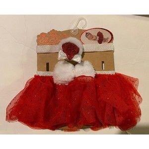 Elly & Emmy Infant Christmas 2pc Photo Op Set 0-12 Months Baby Photography Santa